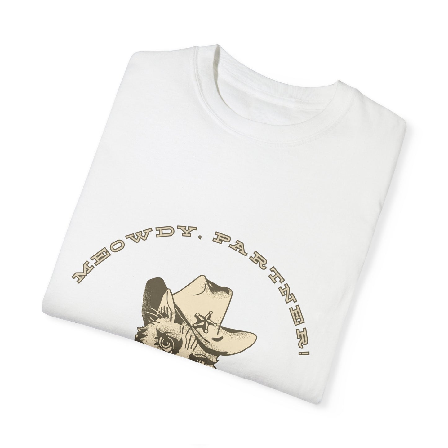 Howdy Partner! Cat Cowboy T-Shirt | Funny Western Graphic Tee