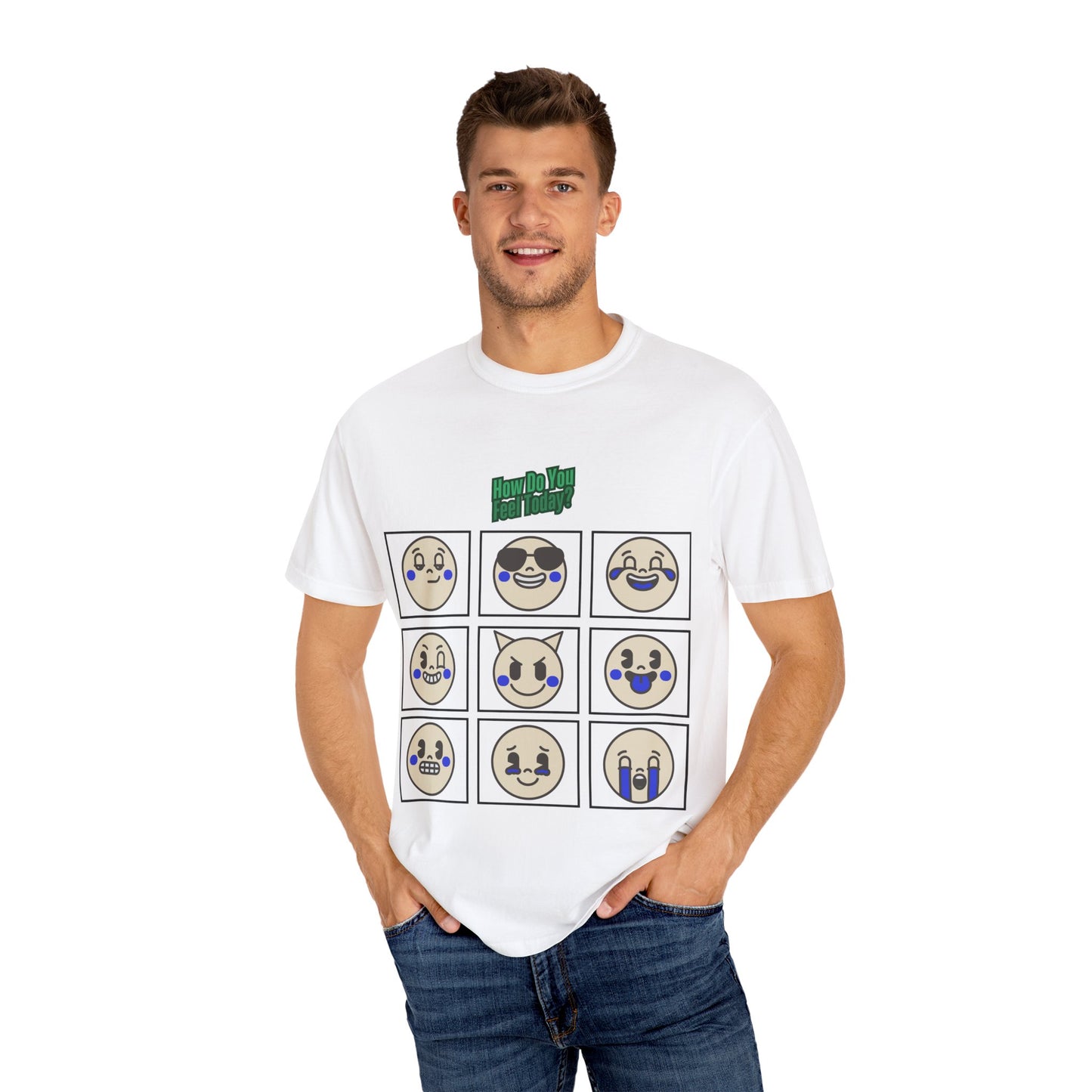 How Do You Feel Today Emoji T-Shirt | Fun & Playful Design