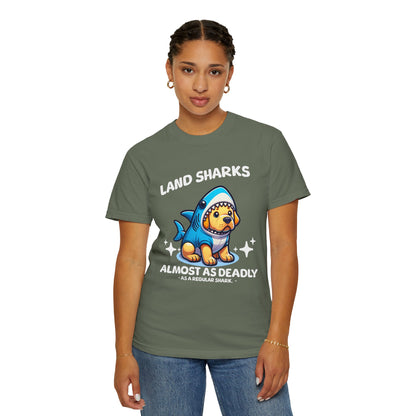 Land Shark Puppy T-Shirt – Funny Dog Graphic Tee for Shark & Pet Lovers