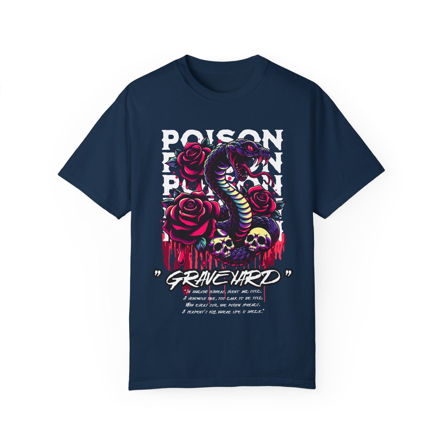 Graveyard Poison Snake Graphic T-Shirt – Gothic Aesthetic Tee