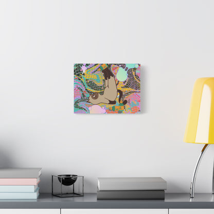 Colorful Cat Canvas Art - Whimsical Home Decor for Cat Lovers