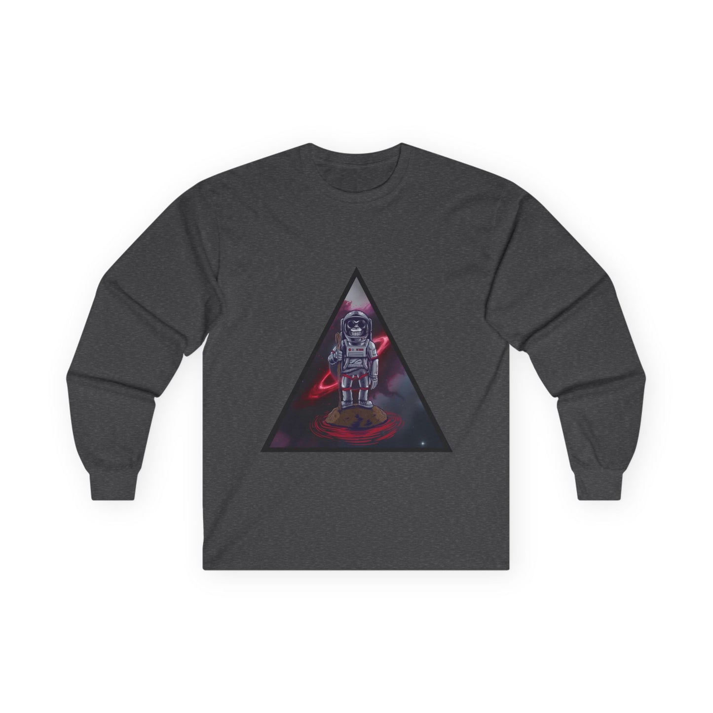 Space Monkey Astronaut Long Sleeve Tee | Cosmic Vibes Graphic Shirt