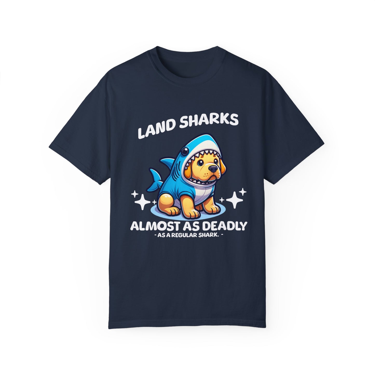 Land Shark Puppy T-Shirt – Funny Dog Graphic Tee for Shark & Pet Lovers