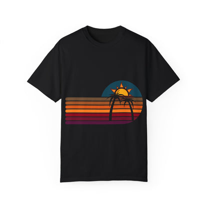 Retro Sunset Palm T-Shirt | Vintage Summer Vibes Tee