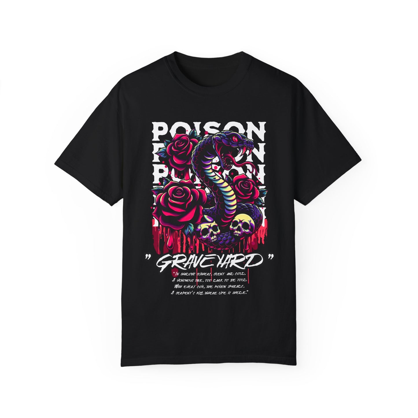 Graveyard Poison Snake Graphic T-Shirt – Gothic Aesthetic Tee