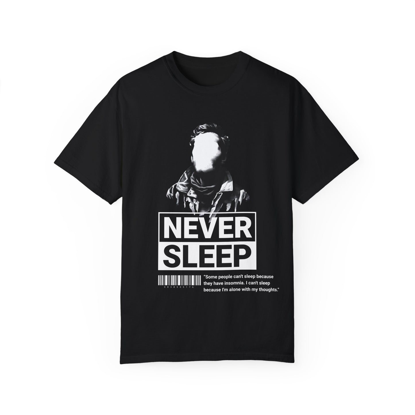 Never Sleep Insomnia T-Shirt – Funny Sleepless Night Graphic Tee for Night Owls & Insomniacs