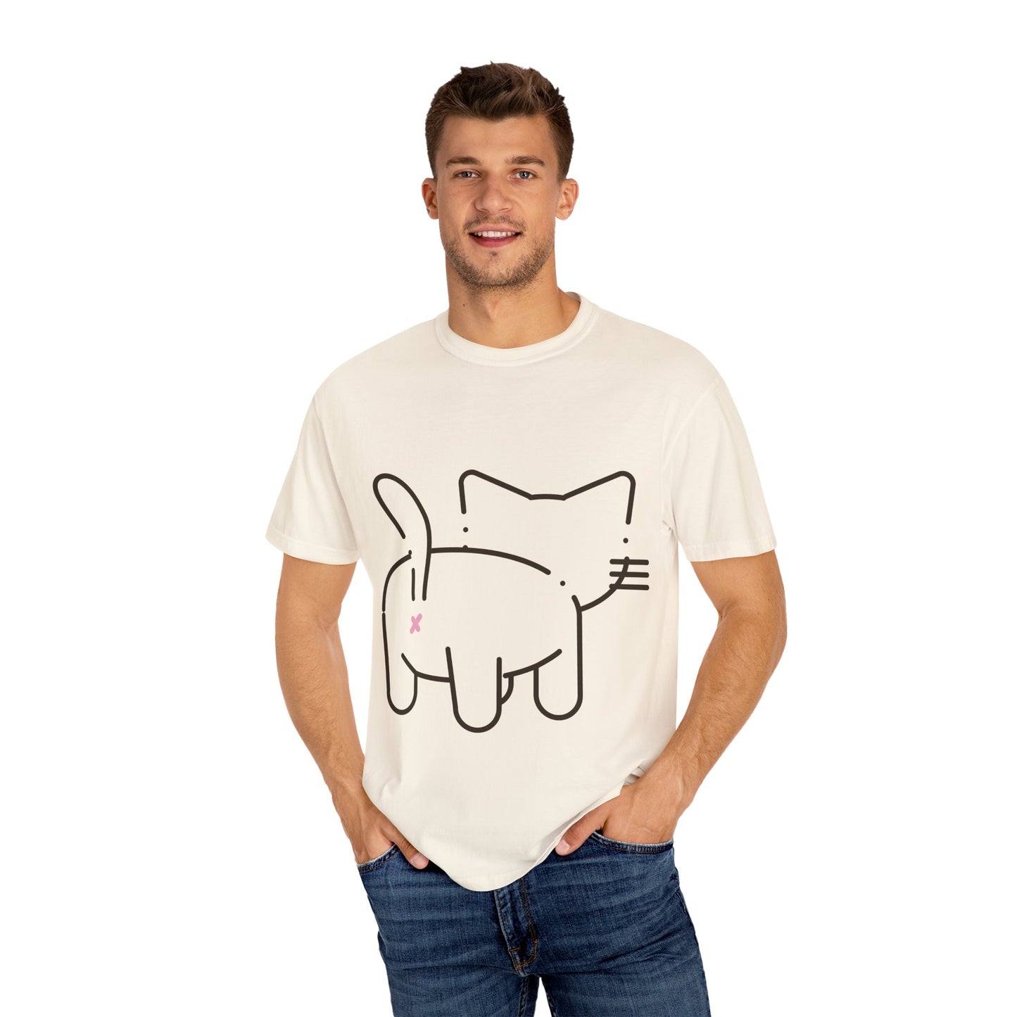 Funny Cat Outline T-Shirt | Cute Tee for Cat Lovers