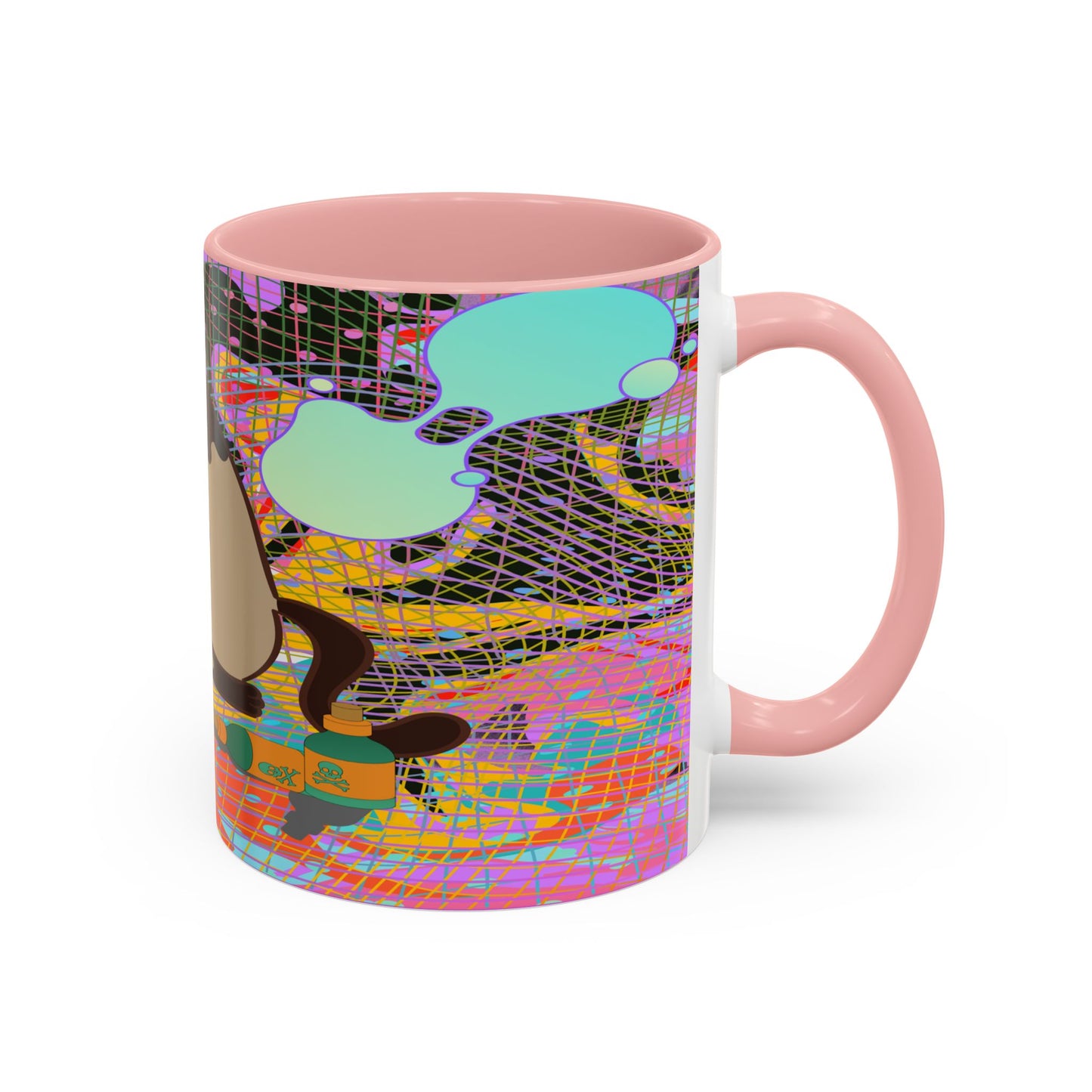 Trippy Kitty Ceramic Mug – Colorful Cat Design for a Fun & Psychedelic Vibe