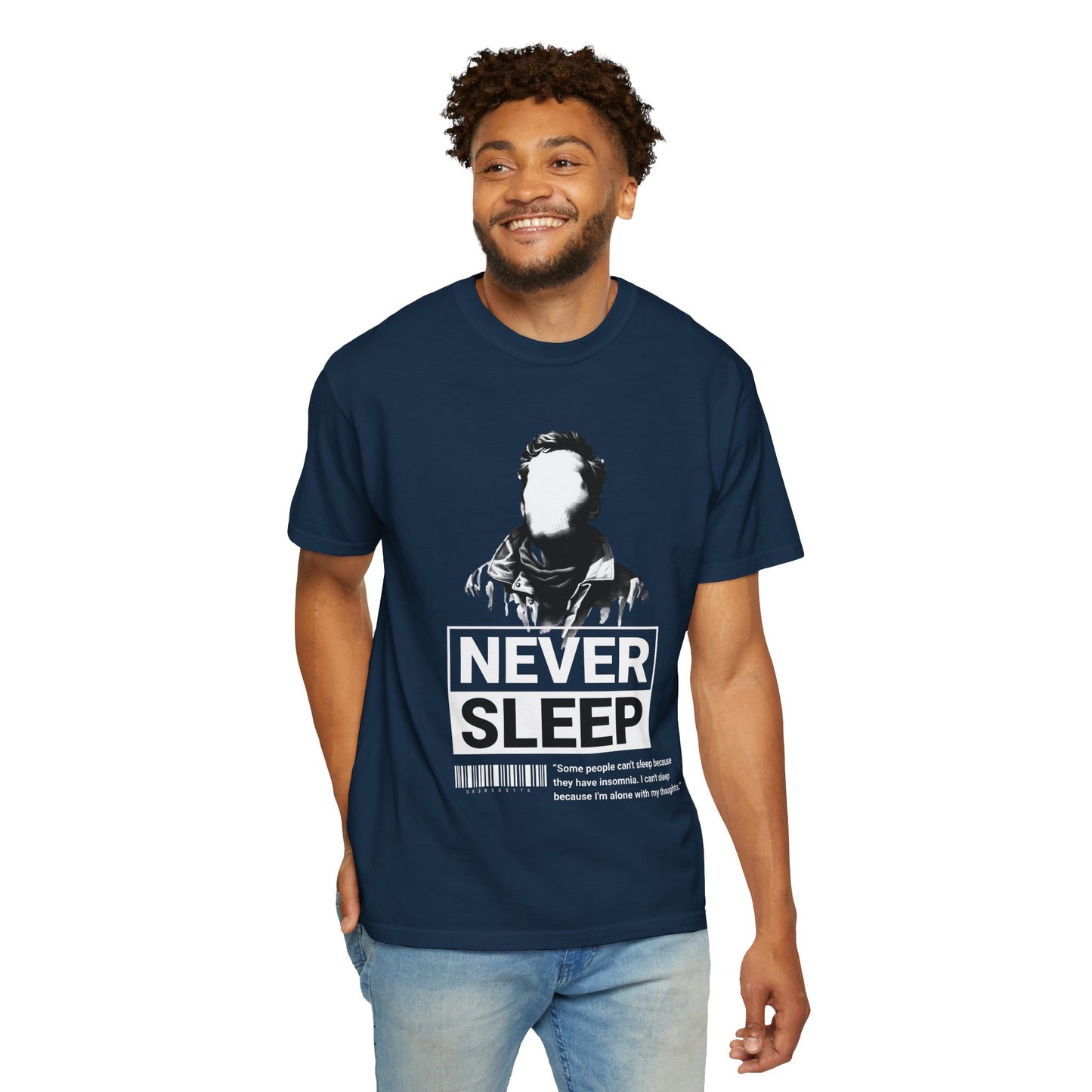 Never Sleep Insomnia T-Shirt – Funny Sleepless Night Graphic Tee for Night Owls & Insomniacs