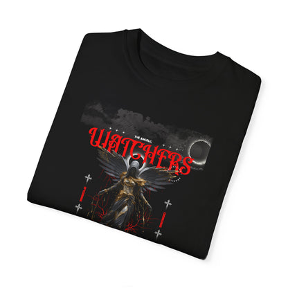 Unisex Garment-Dyed T-Shirt - "Watchers" Graphic Tee for Halloween & Everyday Wear