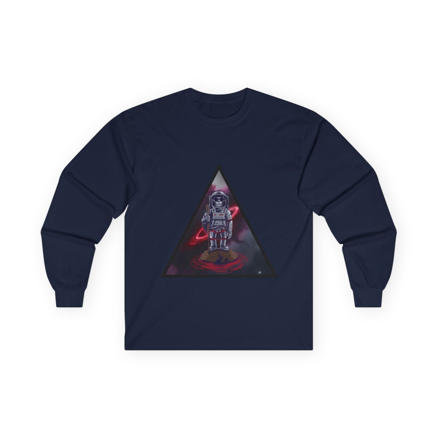 Space Monkey Astronaut Long Sleeve Tee | Cosmic Vibes Graphic Shirt