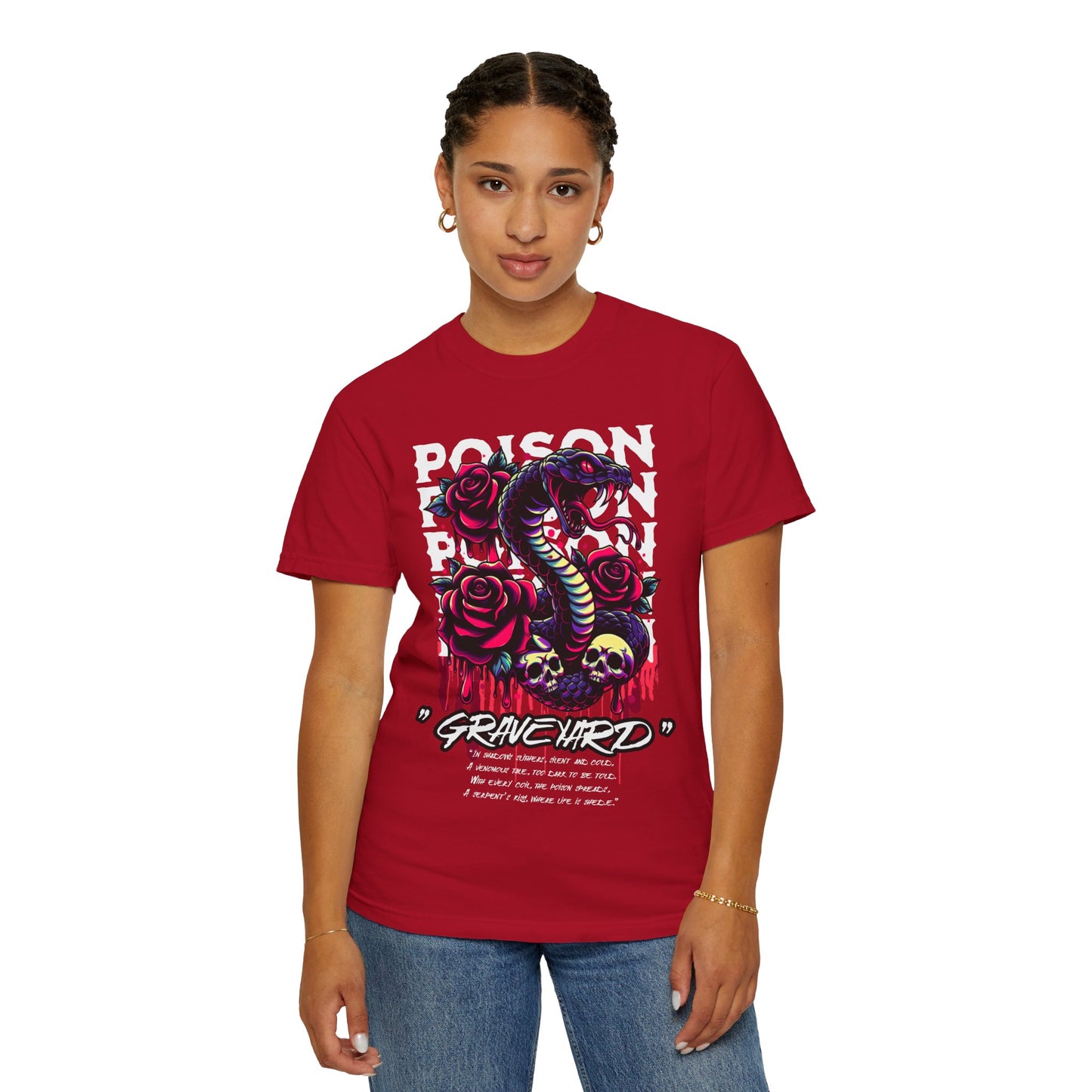 Graveyard Poison Snake Graphic T-Shirt – Gothic Aesthetic Tee