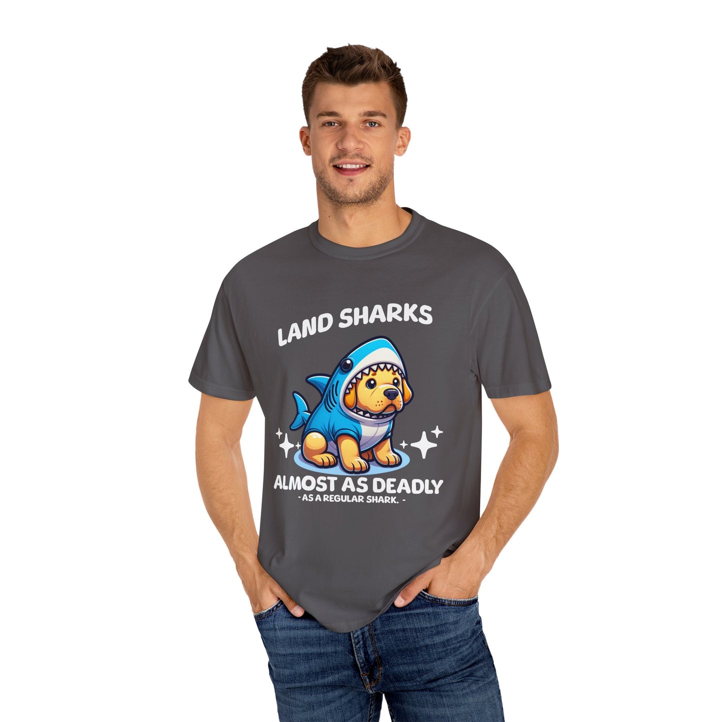 Land Shark Puppy T-Shirt – Funny Dog Graphic Tee for Shark & Pet Lovers