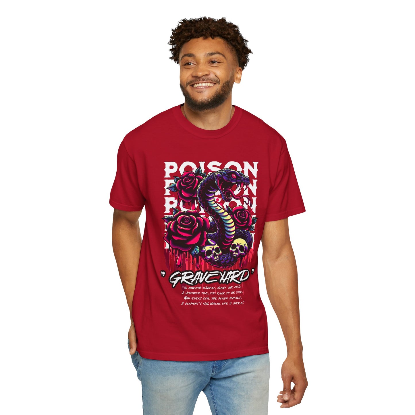 Graveyard Poison Snake Graphic T-Shirt – Gothic Aesthetic Tee