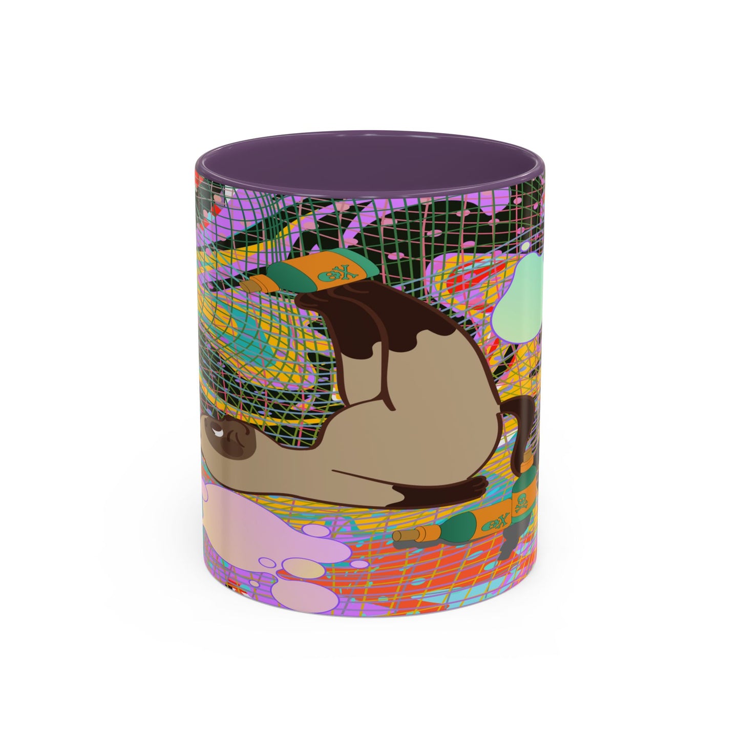 Trippy Kitty Ceramic Mug – Colorful Cat Design for a Fun & Psychedelic Vibe