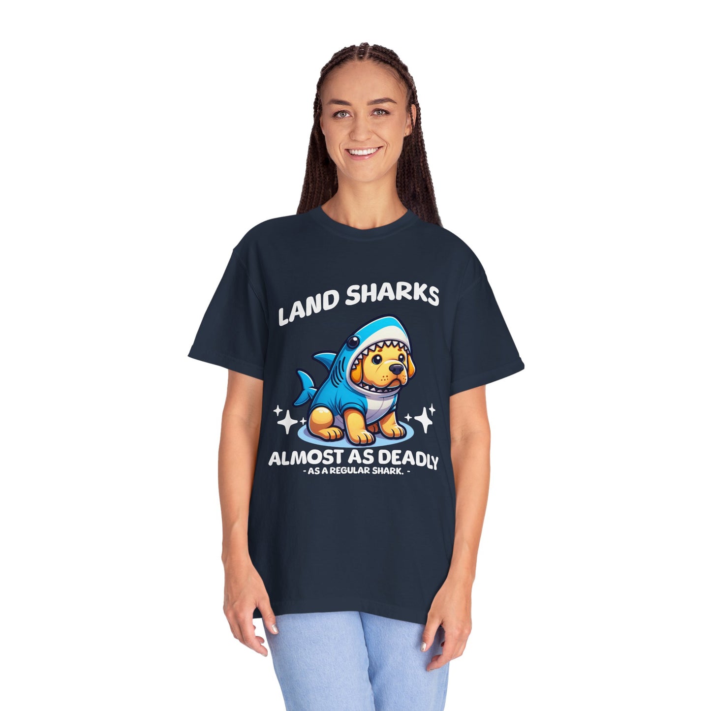 Land Shark Puppy T-Shirt – Funny Dog Graphic Tee for Shark & Pet Lovers