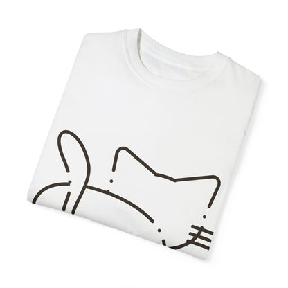 Funny Cat Outline T-Shirt | Cute Tee for Cat Lovers