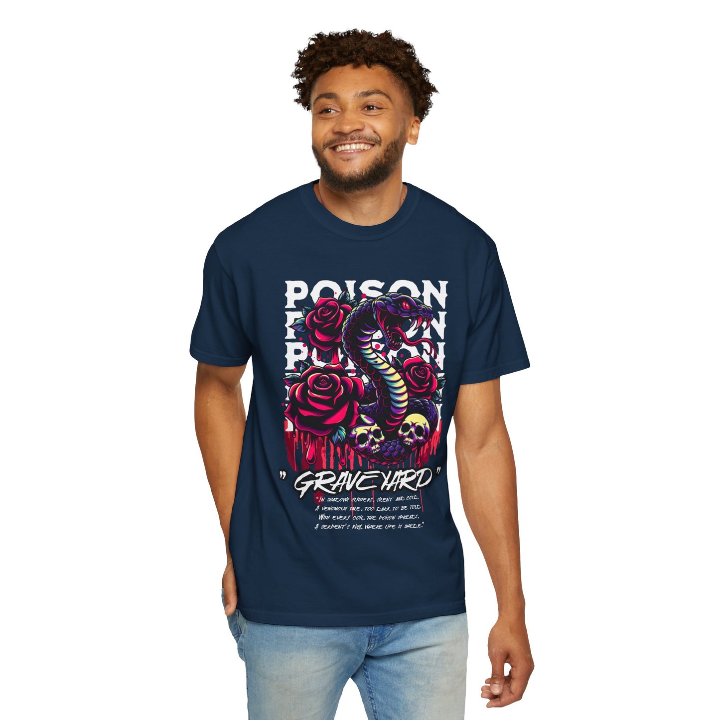 Graveyard Poison Snake Graphic T-Shirt – Gothic Aesthetic Tee