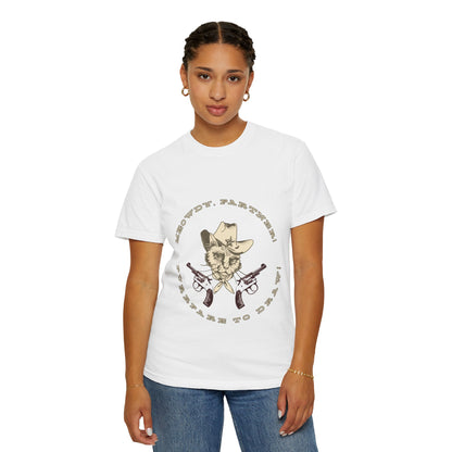 Howdy Partner! Cat Cowboy T-Shirt | Funny Western Graphic Tee