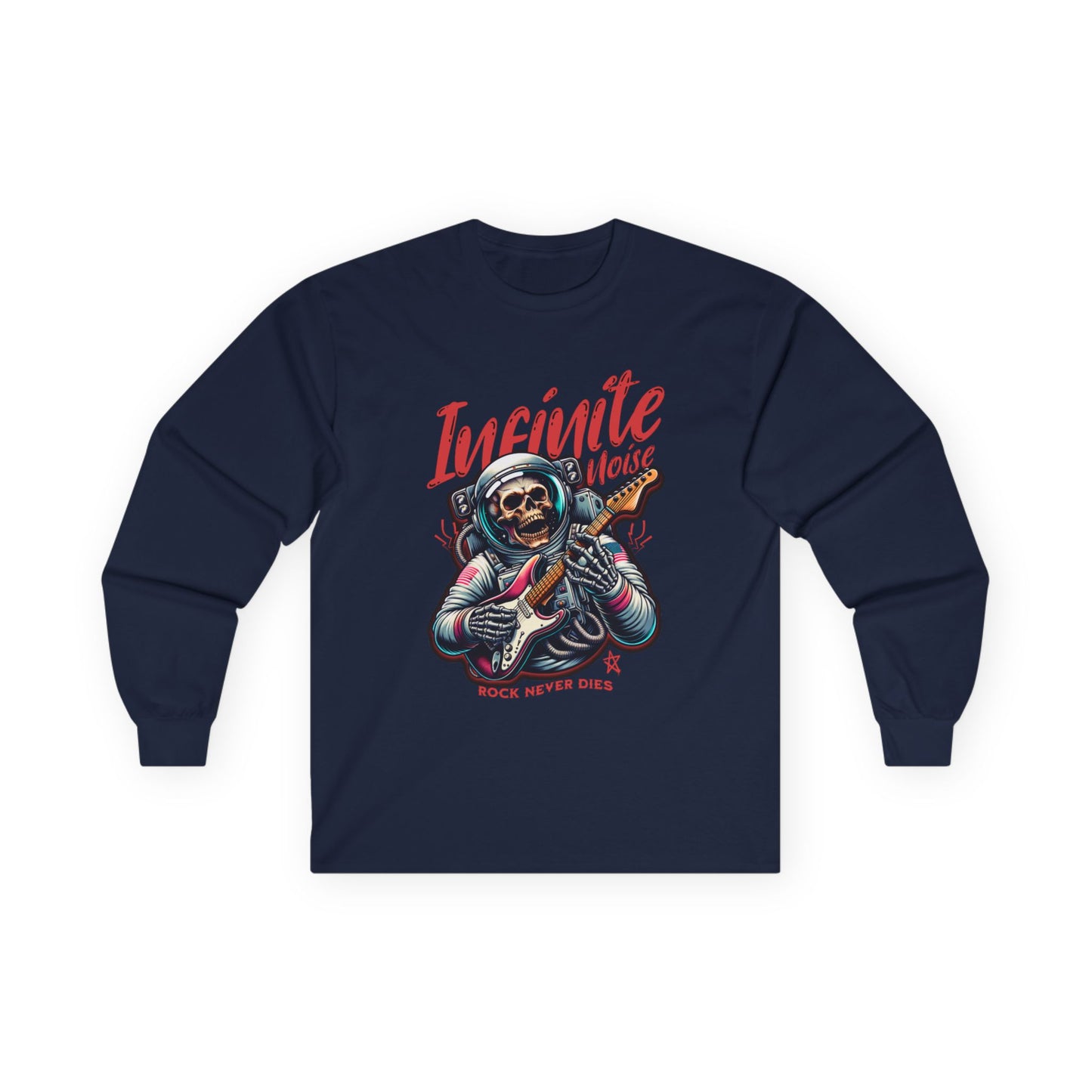 Infinite Noise Long Sleeve Shirt – Rock Never Dies Graphic Tee for Rock Music Fans