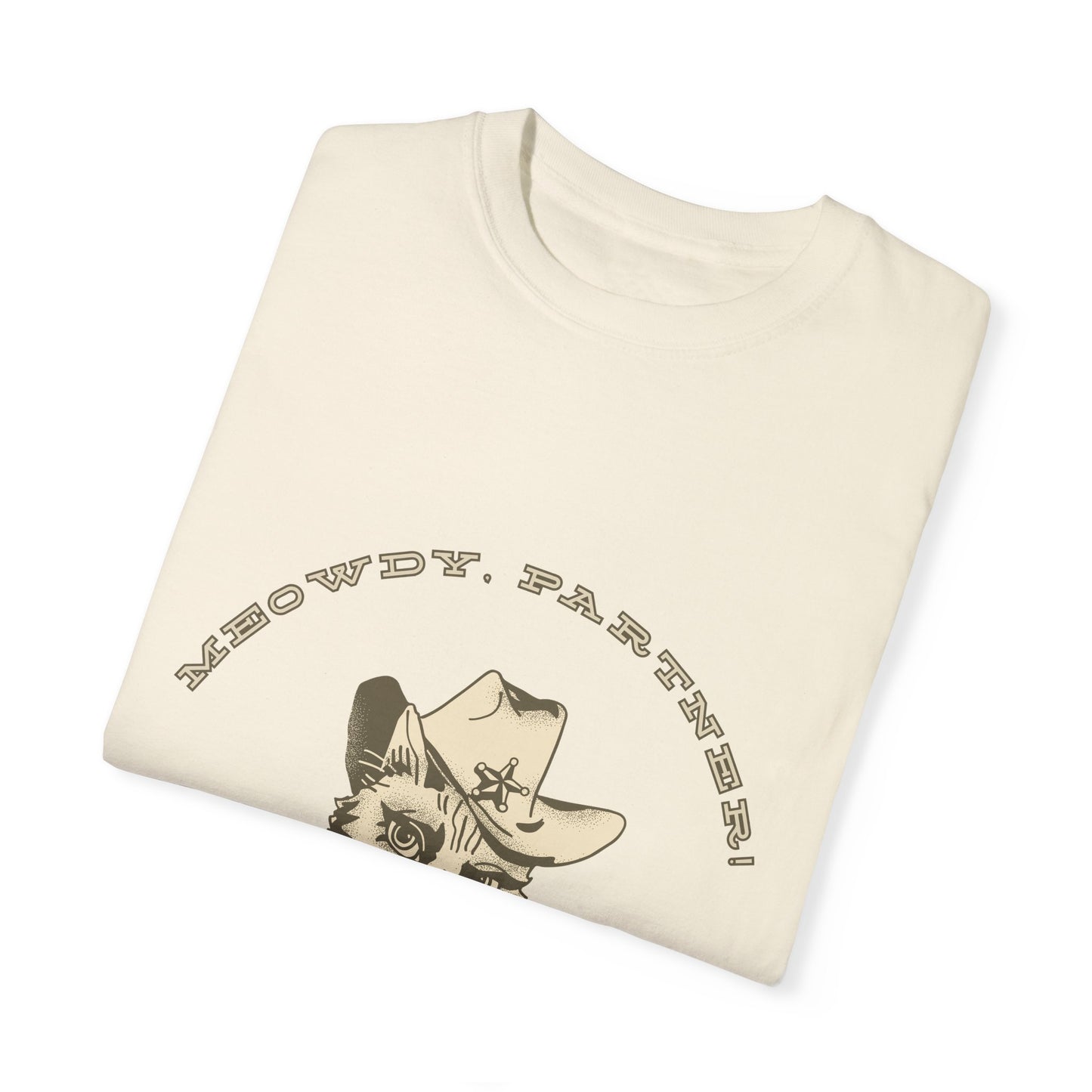 Howdy Partner! Cat Cowboy T-Shirt | Funny Western Graphic Tee