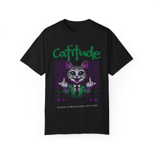 Catitude Kitty Chaos T-Shirt – Bold Funny Cat Lover Graphic Tee