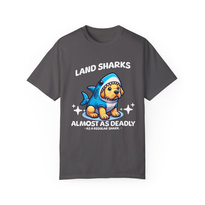 Land Shark Puppy T-Shirt – Funny Dog Graphic Tee for Shark & Pet Lovers