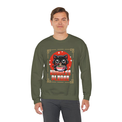 Noodles Please Cat Sweatshirt – Cozy Ramen Bowl Pullover for Cat Lovers & Foodies