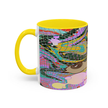 Trippy Kitty Ceramic Mug – Colorful Cat Design for a Fun & Psychedelic Vibe