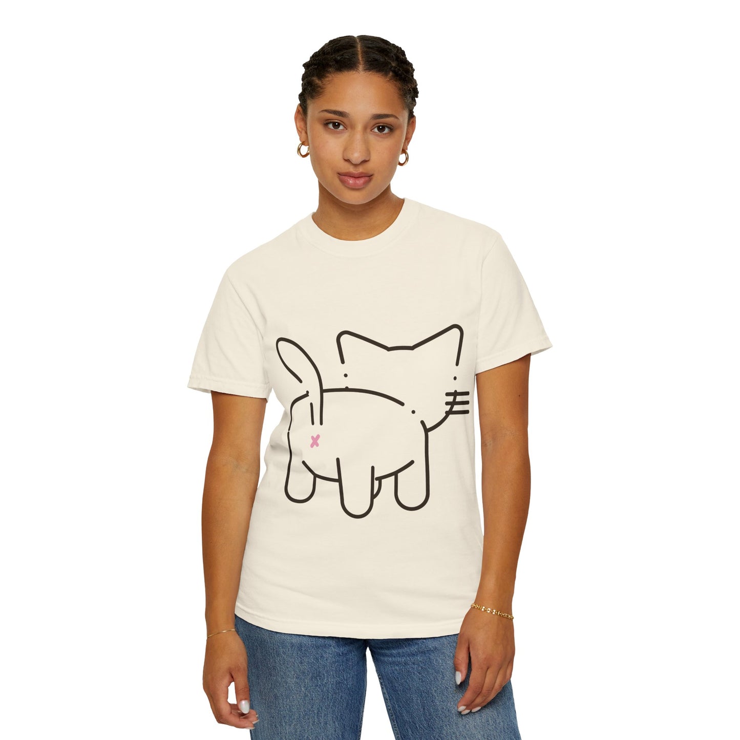 Funny Cat Outline T-Shirt | Cute Tee for Cat Lovers