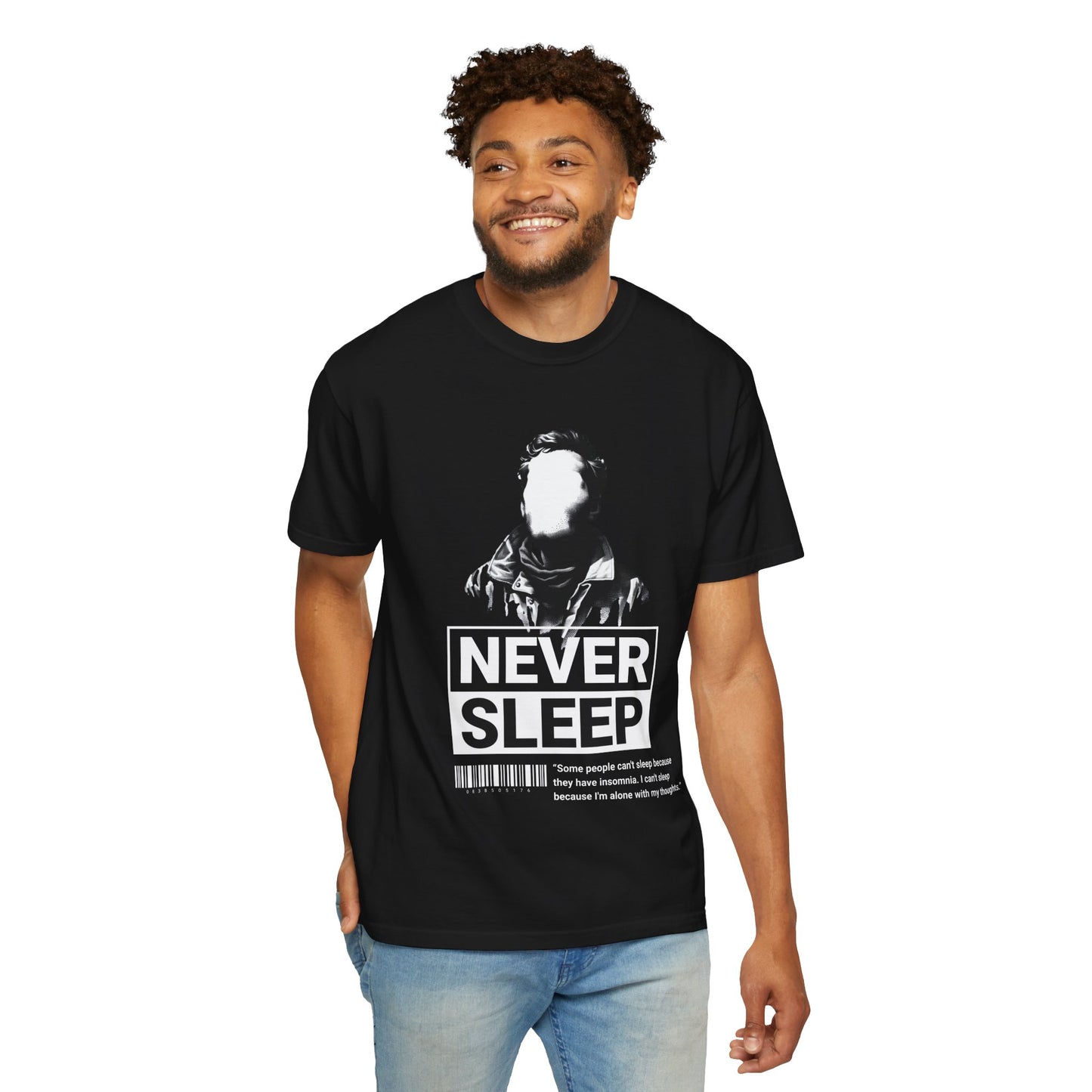 Never Sleep Insomnia T-Shirt – Funny Sleepless Night Graphic Tee for Night Owls & Insomniacs