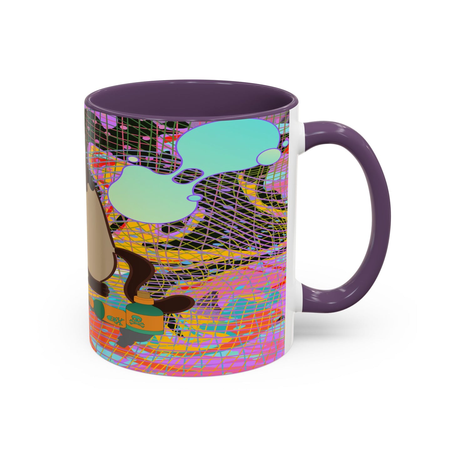 Trippy Kitty Ceramic Mug – Colorful Cat Design for a Fun & Psychedelic Vibe