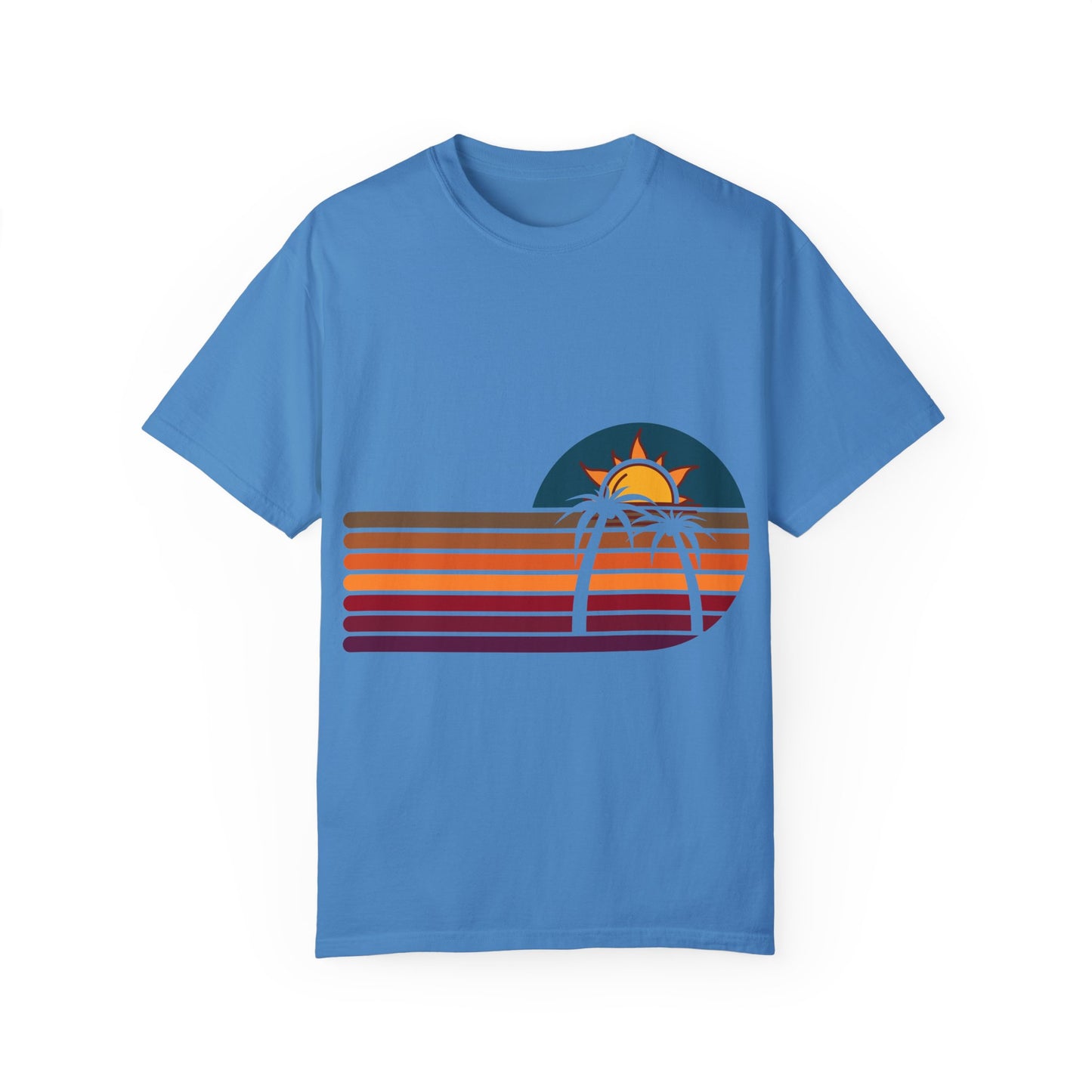 Retro Sunset Palm T-Shirt | Vintage Summer Vibes Tee