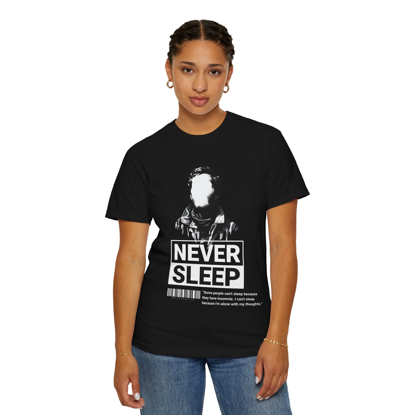 Never Sleep Insomnia T-Shirt – Funny Sleepless Night Graphic Tee for Night Owls & Insomniacs