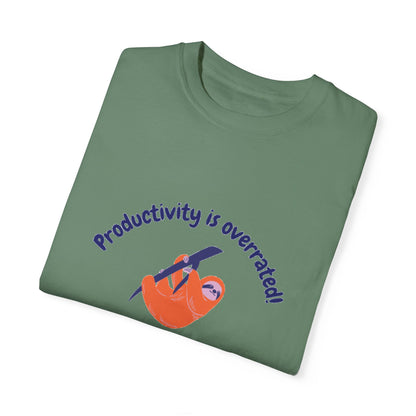 Productivity Is Overrated T-Shirt – Funny Motivational Tee for Relaxed & Laid-Back Vibes