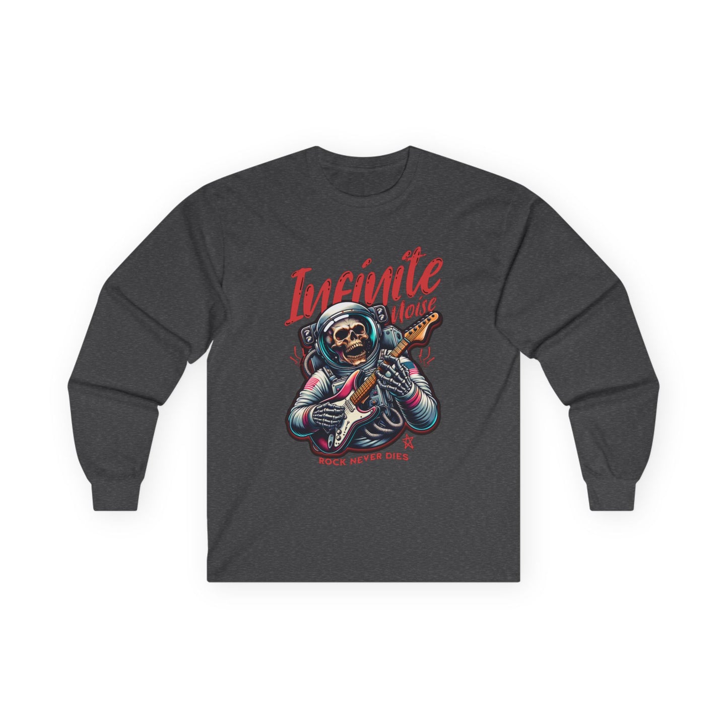 Infinite Noise Long Sleeve Shirt – Rock Never Dies Graphic Tee for Rock Music Fans