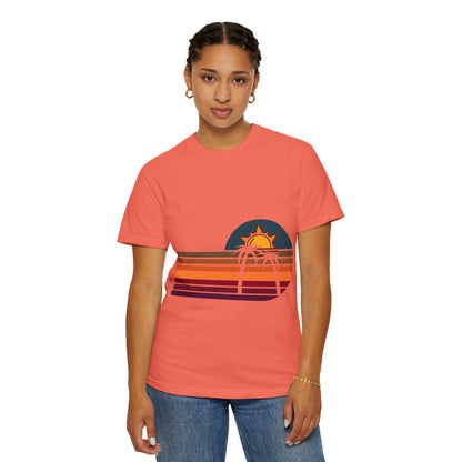 Retro Sunset Palm T-Shirt | Vintage Summer Vibes Tee