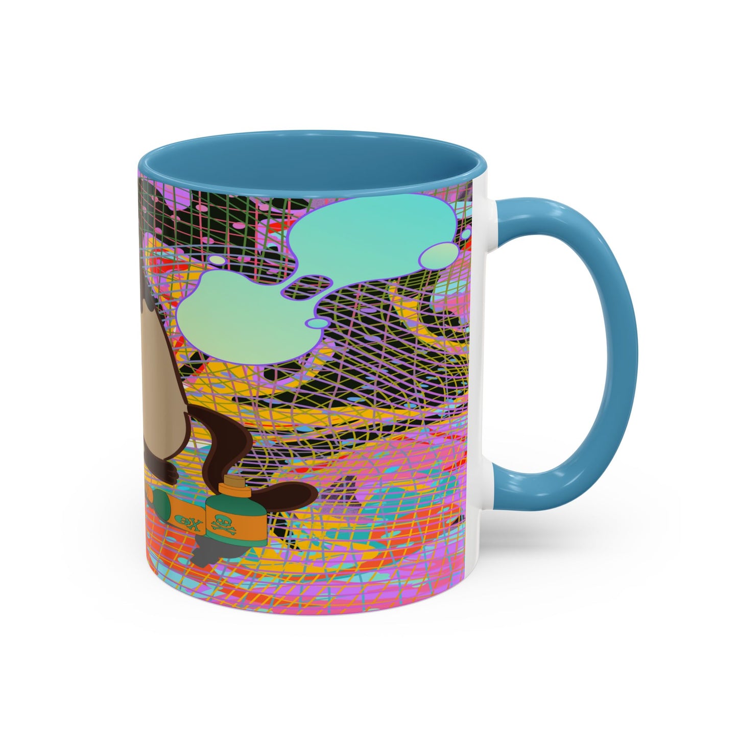 Trippy Kitty Ceramic Mug – Colorful Cat Design for a Fun & Psychedelic Vibe