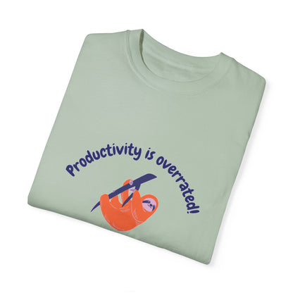 Productivity Is Overrated T-Shirt – Funny Motivational Tee for Relaxed & Laid-Back Vibes