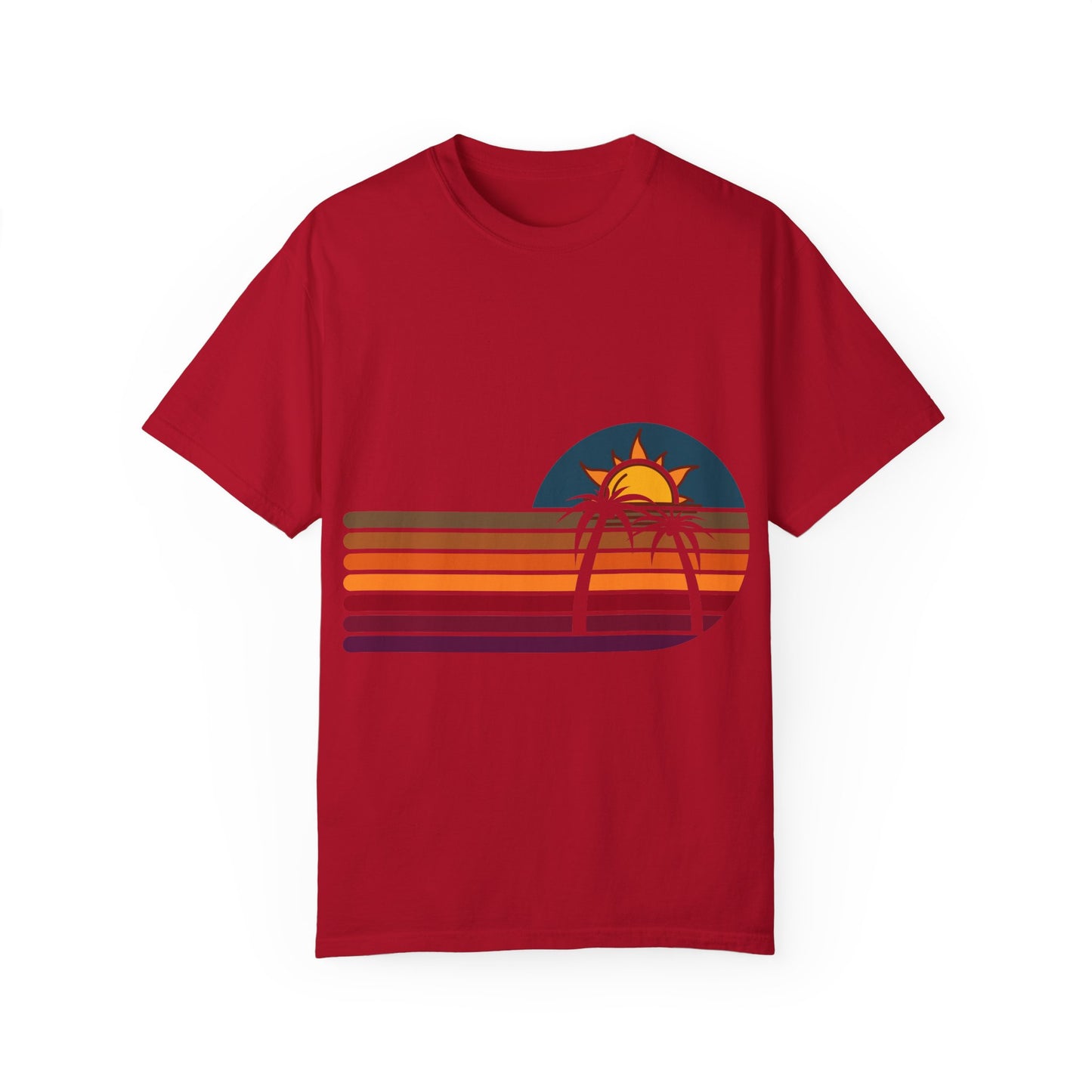 Retro Sunset Palm T-Shirt | Vintage Summer Vibes Tee