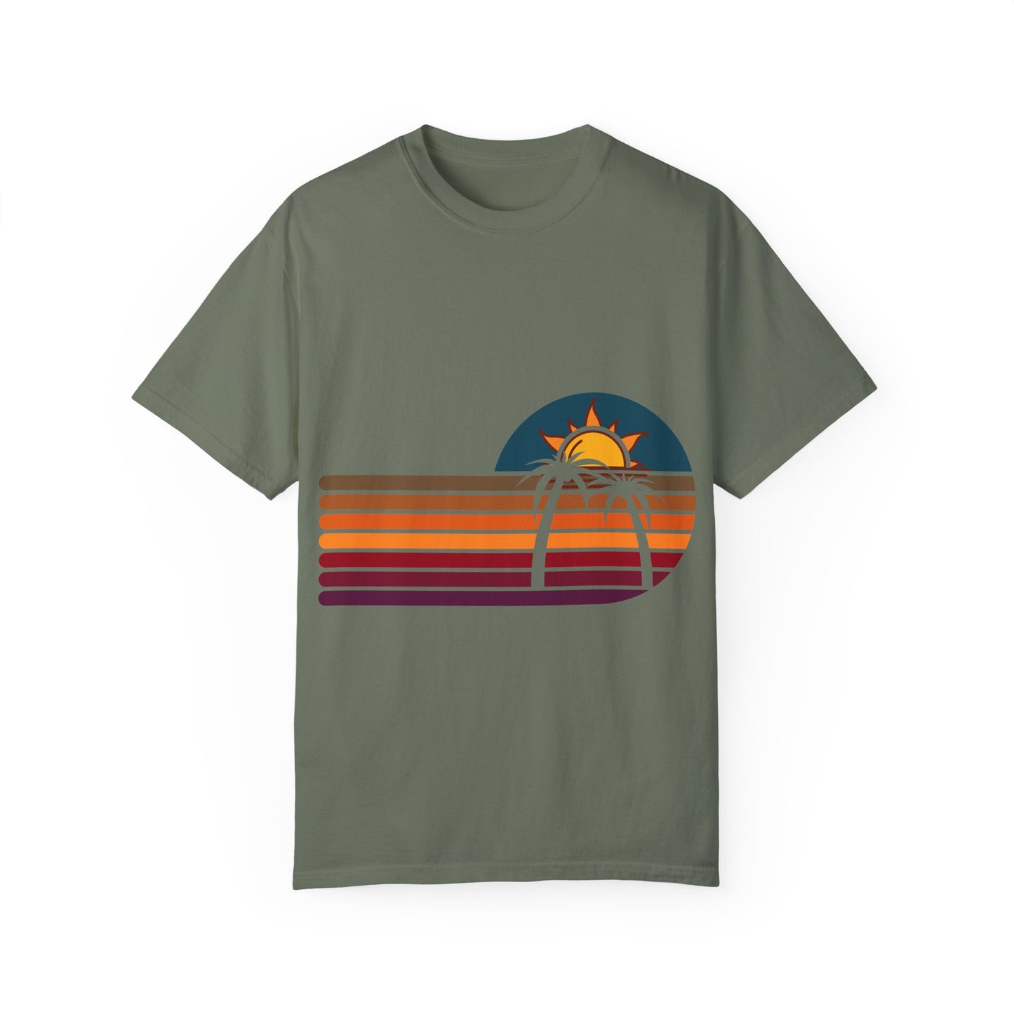 Retro Sunset Palm T-Shirt | Vintage Summer Vibes Tee