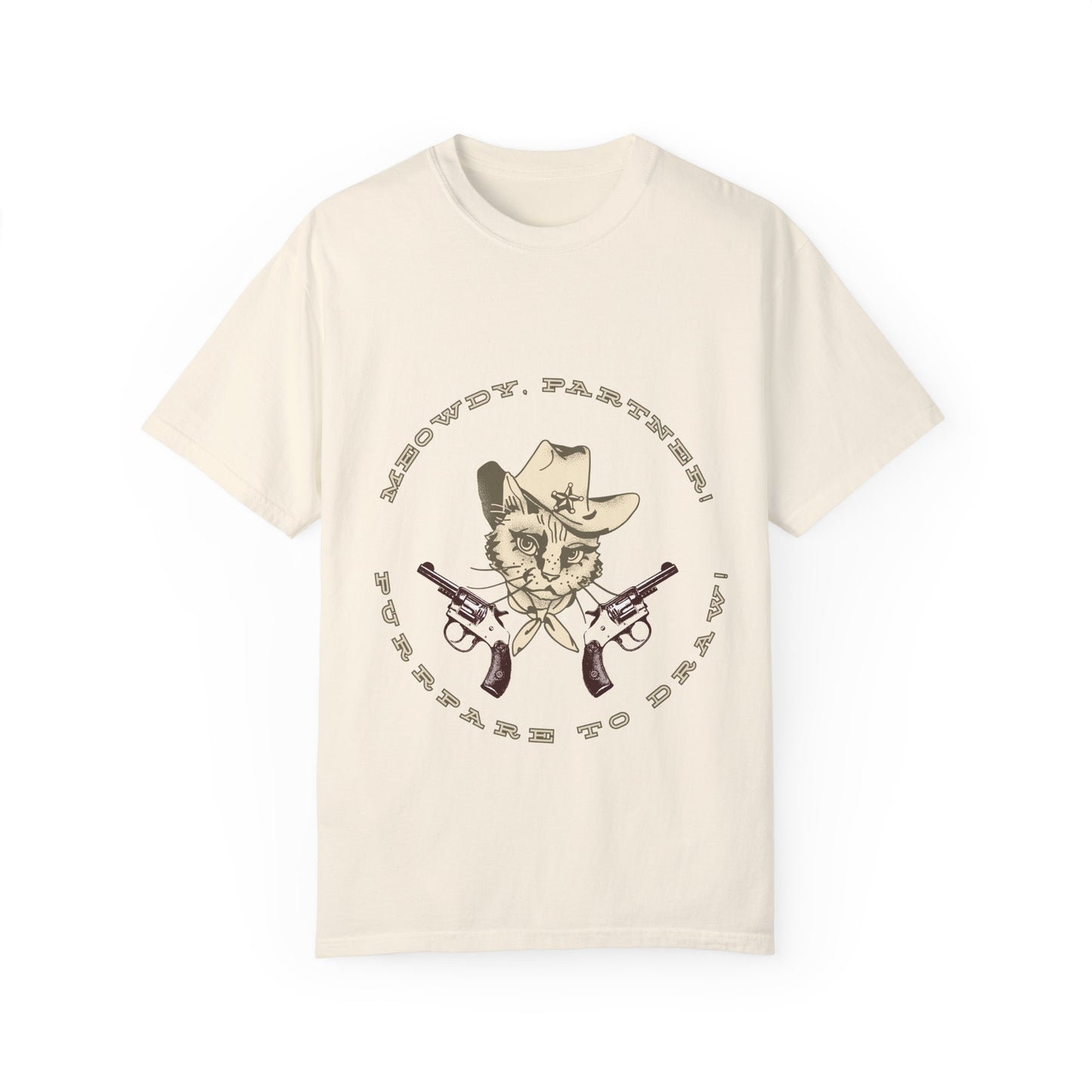 Howdy Partner! Cat Cowboy T-Shirt | Funny Western Graphic Tee