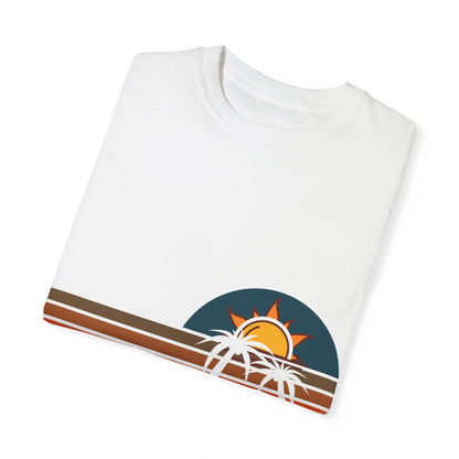 Retro Sunset Palm T-Shirt | Vintage Summer Vibes Tee