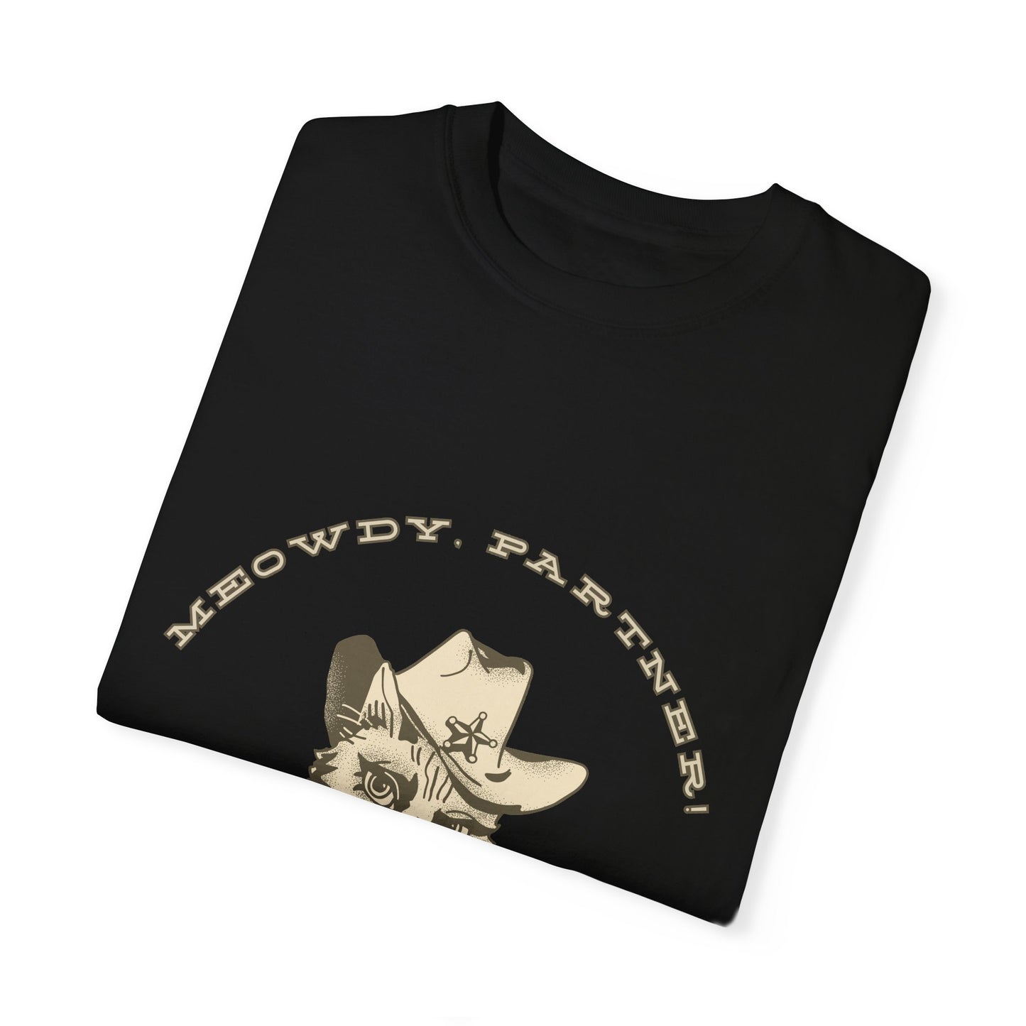 Howdy Partner! Cat Cowboy T-Shirt | Funny Western Graphic Tee